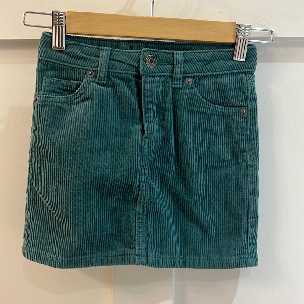 Girls 6/6X Cat & Jack Corduroy Teal Skirt